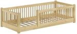 Erst-Holz Kinderbett 80 x 190 cm Niedriges Bodenbett Kiefer Massiv Kleinkinder...