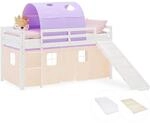 Homestyle4u Kinder Hochbett 90x200 Rutsche Matratze Lattenrost Kinderbett 2964
