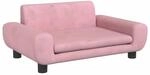 vidaXL Kindersofa Rosa 70x45x33 cm Samt 3196389