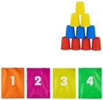 Relaxdays Kinderparty Spieleset Polyester PP Bunt 3 in 1 0,6 kg