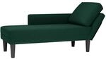 vidaXL Chaiselongue mit Kissen und Rechter Armlehne Dunkelgr&uuml;n Samt 4009809