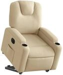 vidaXL Relaxsessel mit Aufstehhilfe Elektrisch Creme Stoff Modell 5