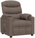 vidaXL Relaxsessel Taupe Stoff 348078