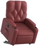 vidaXL Relaxsessel mit Aufstehhilfe Elektrisch Weinrot Kunstleder 3204790