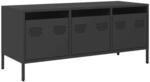 vidaXL TV-Schrank Schwarz 101,5x39x43,5 cm Kaltgewalzter Stahl 851226