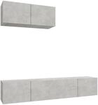 vidaXL 3-tlg. TV-Schrank-Set Betongrau Holzwerkstoff 1