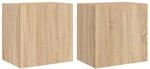 vidaXL TV-Wandschr&auml;nke 2 Stk Sonoma-Eiche 40,5x30x40 cm Holzwerkstoff 836901