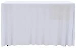 vidaXL 2 St&uuml;ck Stretch-Tischdecken mit Rand Wei&szlig; 243 x 76 x 74 cm