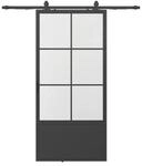 inova Loft Glasschiebet&uuml;r 900 x 2150 mm 6 Felder Kickplatte Komplettset aus...