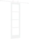 vidaXL Schiebet&uuml;r Wei&szlig; 61 x 198,5 cm Massivholz Kiefer und Glas 3332210