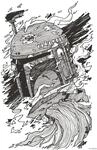 Disney Poster Star Wars Boba Fett Schwarz-Wei&szlig; 50 x 70 cm 612185