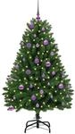 vidaXL K&uuml;nstlicher Weihnachtsbaum Gr&uuml;n 150 cm PVC und Metall 3395682