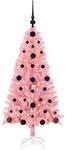 vidaXL Weihnachtsbaum mit 150 LEDs mit St&auml;nder Rosa 120 cm PVC 3396408