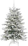 vidaXL K&uuml;nstlicher Klappbarer Weihnachtsbaum Wei&szlig; 150 cm PE und PVC 3395636