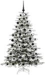 vidaXL K&uuml;nstlicher Klappbarer Weihnachtsbaum Wei&szlig; 180 cm PE und PVC 3395641