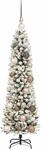 vidaXL K&uuml;nstlicher Weihnachtsbaum mit 150 LEDs mit St&auml;nder Wei&szlig; 120 cm...