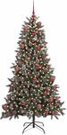vidaXL K&uuml;nstlicher Weihnachtsbaum mit 300 LEDs Gr&uuml;n 99 x 99 x 180 cm 3395880