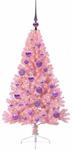 vidaXL K&uuml;nstlicher Vorbeleuchteter Weihnachtsbaum Rosa 120 cm PVC 3397056