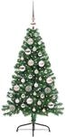 vidaXL K&uuml;nstlicher Vorbeleuchteter Weihnachtsbaum Gr&uuml;n 120 cm PVC 3396991