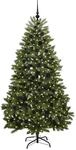 vidaXL K&uuml;nstlicher Weihnachtsbaum Gr&uuml;n 210 cm PVC und Metall 3395695