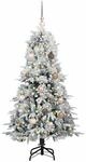 vidaXL K&uuml;nstlicher Klappbarer Weihnachtsbaum Gr&uuml;n 150 cm PE und PVC 3397469