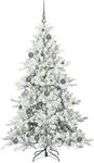 vidaXL K&uuml;nstlicher Klappbarer Weihnachtsbaum mit 300 LEDs 180 cm PVC 3397717