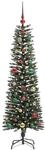 vidaXL K&uuml;nstlicher Weihnachtsbaum mit 150 LEDs Gr&uuml;n 43 x 43 x 150 cm 3395936