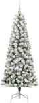 vidaXL K&uuml;nstlicher Klappbarer Weihnachtsbaum Gr&uuml;n und Wei&szlig; 210 cm 3395607