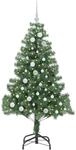 vidaXL Weihnachtsbaum mit 150 LEDs mit St&auml;nder Gr&uuml;n 150 cm PVC 3396370