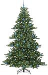 vidaXL K&uuml;nstlicher Klappbarer Weihnachtsbaum mit 300 LEDs 210 cm PVC 3397686