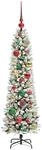 vidaXL K&uuml;nstlicher Weihnachtsbaum mit 150 LEDs Gr&uuml;n und Wei&szlig; 120 cm 3396089
