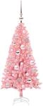 vidaXL Weihnachtsbaum mit 150 LEDs mit St&auml;nder Rosa 120 cm PVC 3396409