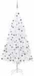 vidaXL K&uuml;nstlicher Weihnachtsbaum mit Beleuchtung & Kugeln Wei&szlig; 240 cm 3077715