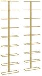 vidaXL Wand-Weinregale f&uuml;r 9 Flaschen 2 Stk. Golden Eisen