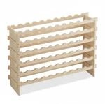 Relaxdays Weinregal Kiefernholz Natur Stapelbar Erweiterbar 73 cm x 103 cm x 25...
