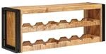 vidaXL Weinregal Braun 120 x 45 x 33 cm Massives Grobes Mangoholz 4104763