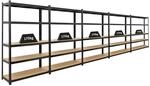 PROREGAL Mega Deal 5x Schwerlastregal Ragnar HxBxT 180 x 120 x 40 cm Fachlast...