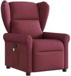 vidaXL Massagesessel Weinrot Stoff 4015669
