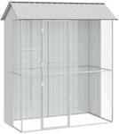 vidaXL Vogelk&auml;fig Grau 215 x 110 x 247 cm Verzinkter Stahl 3325173