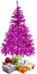 Mojawo Weihnachtsbaum K&uuml;nstlicher Tannenbaum Lila Pink 150cm Christbaum inkl