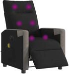 vidaXL Massagesessel Elektrisch Schwarz Stoff 3324087