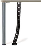 SOTECH Schreibtisch Kabelkanal Eckig 62 x 25 mm Schwarz