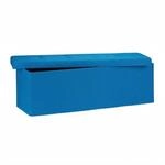 Relaxdays Sitzbank Leinen Blau Faltbar 114 cm x 38 cm x 38 cm 9 kg
