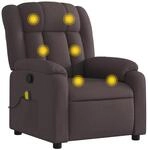 vidaXL Massagesessel Dunkelbraun Stoff 373591
