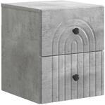 vidaXL Wandmontierter Nachttisch Betongrau 33 x 34,5 x 40 cm 898131