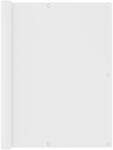 vidaXL Balkon-Sichtschutz Wei&szlig; 120x400 cm Oxford-Gewebe 134897