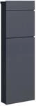 Relaxdays Standbriefkasten Stahl Anthrazit Abschlie&szlig;bar 111 cm x 39,5 cm x 14...