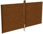 Skan Holz R&uuml;ckwand Profilschalung 363 cm x 200 cm Nussbaum