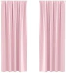vidaXL Verdunkelungs-Vorh&auml;nge mit Ringen Babyrosa Polyester 4107522