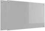 vidaXL K&uuml;chenr&uuml;ckwand 2 pcs Hellgrau 100 x 60 cm Geh&auml;rtetes Glas 3415457